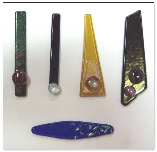 Fused Glass Pendants - Fired Pendant Strip