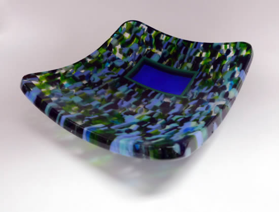 Fused glass bowl from scrap glass!